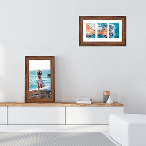 Cadre photo en bois, design simple et moderne, cadre photo rectangulaire long décoratif pour salon, photos de mariage, cadres en bois - Product Image 1