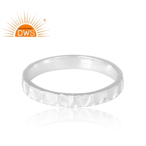 Anillo de banda de Plata de Ley 925 de diseño caliente para mujer diseños personalizados joyería para mujer regalo para ella - Product Image 4