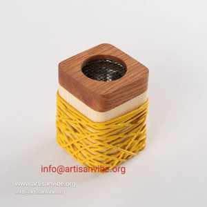 Brûleur Bakhoor islamique moderne Support de Oud enveloppé personnalisé haut de gamme avec accents dorés - Product Image 3