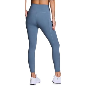 Leggings Deportivos de Cintura Alta con Cordón Ajustable para Mujer, Ecológicos, de Secado Rápido, de Spandex/Poliéster, Sólidos, con Efecto Push-Up, para Yoga y Uso Casual - Product Image 2