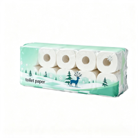 Papier toilette personnalisé en gros, pas cher, en pâte de bois vierge blanche, haute absorption d'eau, doux pour la peau