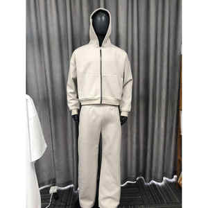 500 GSM ชุดเสื้อมีฮู้ดและกางเกงขายาวขากางเกงสเวตเตอร์ชุดมีฮู้ดชุดออกกำลังกายสำหรับทุกเพศ - Product Image 4