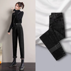 Pantalones de mezclilla ajustados de cintura alta para mujer al mejor precio, pantalones vaqueros ajustados de moda europea personalizados de primera calidad, estilo Hip Hop con frente plano, compra barata - Product Image 3