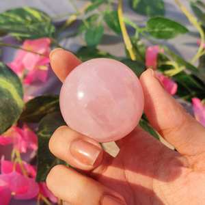 Factory Sale Genuine Pink Rose Quartz Sphere Polished High Quality Healing <b>Crystal</b> <b>Ball</b> for Meditation Home Dcor Customized - Product Image 3