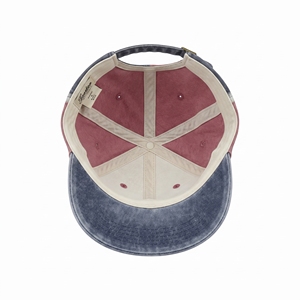 Casquette de baseball unisexe vintage en jean à 6 panneaux, style camionneur, avec blocs de couleur contrastés, réglable, boucle métallique, décontractée, toutes saisons - Product Image 4
