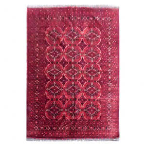 Alfombra afgana anudada a mano, única en su tipo, de 6'8 x 9'8 Afg54 - Product Image 1
