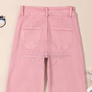 2025 New Arrival Customized Wholesale <b>Women</b> Wide Leg Jeans Pant Breathable Quick Dry <b>Women</b> Wide Leg Jeans Pant - Product Image 5