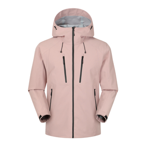 CONMR Women Pink <b>Camping</b> Printed Nylon <b>Windbreaker</b> Waterproof Hardshell Lightweight Breathable Hiking Jacket - Product Image 1