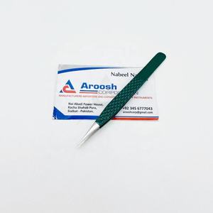 แหนบแยกสีเขียวแบบแข็งสแตนเลสยึดจับเพชรแหนบปลายแหลมทนทาน - Product Image 5