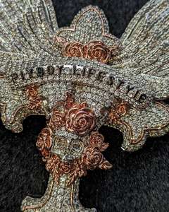 คุณภาพสูง VVS Moissanite แลปเพชร925สเตอร์ลิงเงินจี้ดอกไม้ฮิปฮอปประดับเพชรปรับแต่งได้จี้และเสน่ห์ - Product Image 2