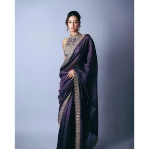 ชุดส่าหรีแบบซีเควนซ์ที่ได้แรงบันดาลใจจากดาราบอลลีวูดสำหรับชุดค็อกเทล - Product Image 1