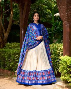 Nueva colección de verano totalmente cosida Faux Georgette Bandhani estampado Lehenga Choli trabajo de bordado exclusivo Superhit para fiestas - Product Image 6