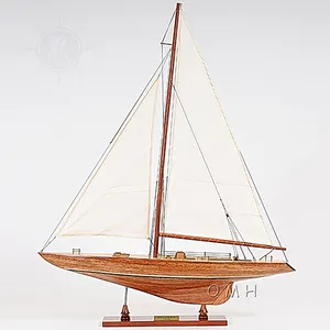 Columbia Jacht Model Schip L Handgemaakte Houten Replica Met Displaystandaard, Verzamelobject, Decor, Cadeau, Groothandel