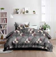 Parure de draps de luxe imprimée simple de haute qualité 135 GSM, tissu doux et lisse, écologique, respirant et confortable pour tous