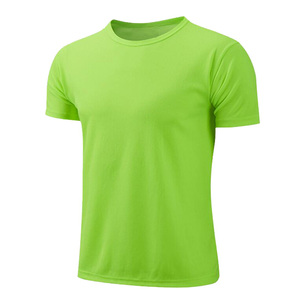 Camiseta de algodón y poliéster de secado rápido para hombre, ropa informal personalizada para gimnasio y fitness, venta al por mayor, con servicio OEM - Product Image 1