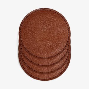 Eco-Friendly Premium PU Leather Coasters Custom Luxury Round Office <b>Mats</b>/Pads with Stylish Classy Look Competitive Price - Product Image 5