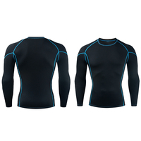 Couche de base thermique légère à manches longues pour hommes, respirante et chaude, idéale pour la superposition et la remise en forme.