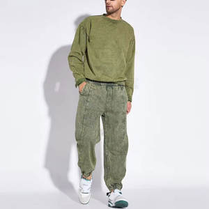 Haute qualité Street Wear Basics hommes lavage à l'acide sweat léger lavage à l'acide sweat pour hommes - Product Image 5