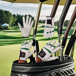 Guante de golf personalizado de la mejor calidad para hombre Guante de golf de mano izquierda con guante de golf de Palma de cuero Cabretta - Product Image 1