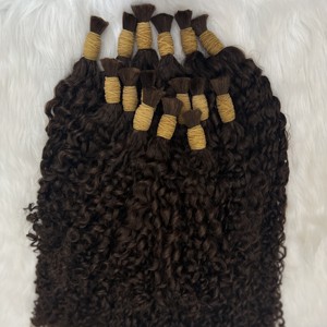 วิกต่อผมมนุษย์แบบหยิกสีน้ำตาลเวียดนามเรียงกันเป็นกลุ่ม - Product Image 1