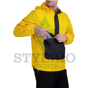 Men's Fashion Casual Windbreaker Jacket Slim Stand Collar Waterproof Hooded Embroidery Spring Autumn Winter Knitted Puffer - Product Image 3