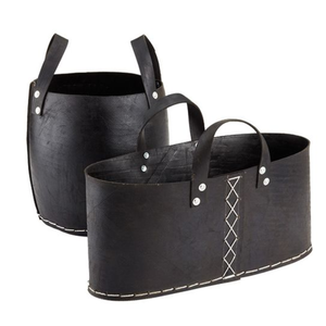 Cesta de Goma Reciclada de la Mejor Calidad con Asa, Cesta de Almacenamiento de Neumáticos Reciclados, Cesta de Goma para Troncos, La Mejor Opción Personalizada - Product Image 2