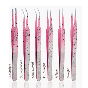 Juego de Pinzas para Pestañas Profesionales de Acero Inoxidable, Diseño Nuevo, Venta al por Mayor, Personalizadas - Product Image 3