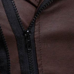Chaqueta de Cuero Transpirable para Hombre, Estilo Motero, Abrigo de Invierno con Logotipo en la Espalda para Adultos - Product Image 3