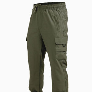 Pantalones Tácticos Casuales Negros para Todo Clima, Corte Ajustado, Tela de Lona Resistente al Viento, Jeans de Lavado Oscuro Hechos a Medida, Hechos en Turquía - Product Image 1