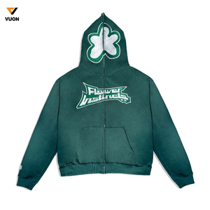 เสื้อมีฮู้ดแบบซิปรูดสำหรับฤดูหนาวเสื้อมี2024พิมพ์ลาย3D แบบเต็มหน้า XL โลโก้ออกแบบได้ตามต้องการ - Product Image 4