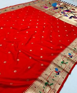 Georgette Saree avec filet Travail de mariée pour Fancy Party Wear Femmes Mariage Saree - Product Image 3