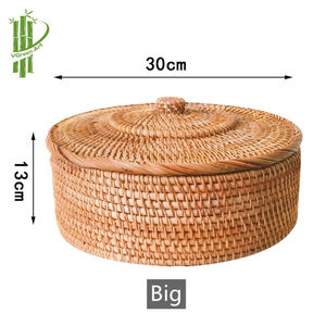 Nuevo Diseño 2026, Cestas Redondas de Mimbre Natural 100% Tejidas a Mano, Hechas en Vietnam, Artesanía de Ratán, por VgreenArt - Product Image 6
