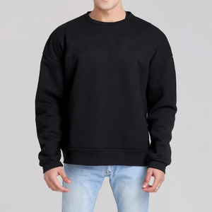 Sweat-shirt épais et surdimensionné de haute qualité, nouveau style, basique personnalisé, en coton mélangé, pour homme, automne, écologique et respirant - Product Image 1