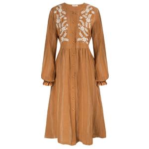 <span class=keywords><strong>Abito</strong></span> da donna girocollo <span class=keywords><strong>a</strong></span> maniche lunghe <span class=keywords><strong>a</strong></span> <span class=keywords><strong>righe</strong></span> stampato con bottoni <span class=keywords><strong>a</strong></span> trapezio 100% donna <span class=keywords><strong>abito</strong></span> invernale di alta qualità - Product Image 3