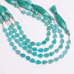 Amazonite naturelle facettes en forme de larme perles de pierres précieuses brins 6x8mm perles en vrac pour la fabrication de bijoux au prix d'usine en gros - Product Image 5