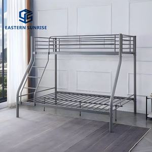 Lit <span class=keywords><strong>superposé</strong></span> en métal de couleur noire pour la chambre des enfants, lit gain de place pour <span class=keywords><strong>2</strong></span> personnes, lit <span class=keywords><strong>superposé</strong></span> en métal double sur grand lit - Product Image 3