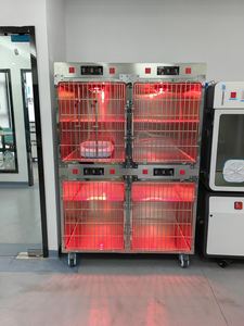 Jaula de cámara de oxígeno aislada infrarroja de acero inoxidable, jaula para perros incubadora ICU para mascotas - Product Image 4