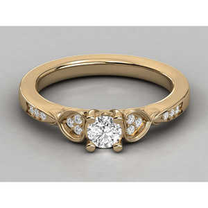 Bague solitaire en or 10 carats pour femmes, diamant cultivé en laboratoire - Product Image 3