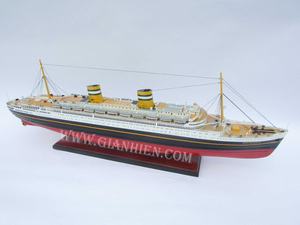 Gia Nhien Fabricant Design personnalisé SS NIEUW AMSTERDAM Bateau de croisière MODÈLE EN BOIS artisanat en bois MODÈLE DE BATEAU - Product Image 4