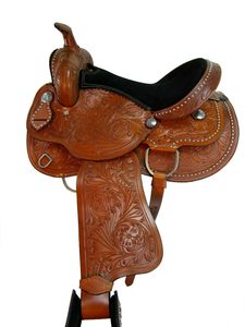 Selle de cheval de course occidentale la plus vendue Tack Western Pleasure Trail Cowboy Tack en cuir à un prix abordable - Product Image 5