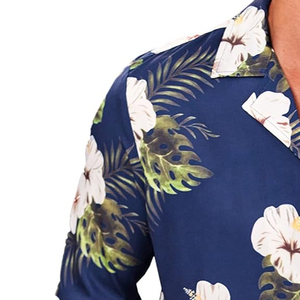 2025 nouveau Design personnalisé numérique imprimé unisexe coton/Polyester boutons chemises de vacances à la plage pour hommes - Product Image 5