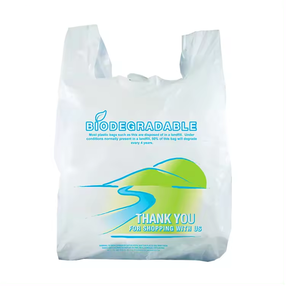 Bolsa de compras con fuelle lateral biodegradable con impresión personalizada de huecograbado con asa de sellado térmico para uso en supermercados - Product Image 5