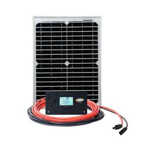 Kit solaire hors réseau Go Power GP-ECO-20 20W polycristallin avec contrôleur au plomb-acide 10A - Product Image 1