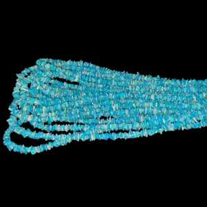 Cuentas sin cortar de ópalo etíope azul Paraiba, hebra de Chips DE PEPITA cruda Natural de 3mm para fabricación de joyas, suministros de bricolaje de piedras preciosas sueltas - Product Image 6