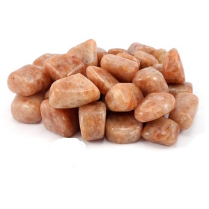 หิน Tumbled Sunstone หินคริสตัลธรรมชาติ,หินกรวดหินอาเกตจำนวนมากบำบัดหินเรกิจักระ - Product Image 2