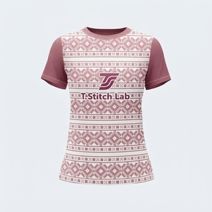 Nueva Camiseta con Diseño Tribal para Mujer, Transpirable, con Logotipo Personalizado, de Alta Calidad, Manga Corta, Nueva Llegada, Servicio OEM - Product Image 6