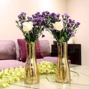 Jarrones económicos, jarrones de flores de Metal de diseño personalizado en oro, plata y negro para decoración de boda, jarrones de entrada de Hotel y sala de estar - Product Image 6