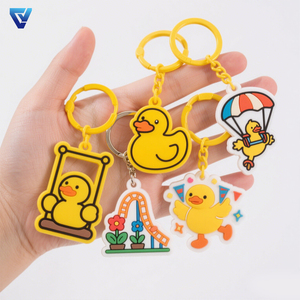 2D Tùy chỉnh hình 3D khối mềm cao su <span class=keywords><strong>PVC</strong></span> vá Móc khóa làm máy cao su vịt Móc khóa cao su vịt - Product Image 4