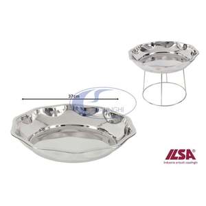 Bandeja para Mariscos Ilsa de 37 cm en Acero Inoxidable, Herramienta Premium para Servir y Exhibir Mariscos - Product Image 1