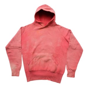 Sudadera con Capucha Extra Grande de Algodón para Hombre, Estilo Vintage, Lavada al Ácido, con Bordado, Logotipo Personalizado, Diseño de Salpicaduras de Pintura Rosa, Aspecto Desgastado - Product Image 6
